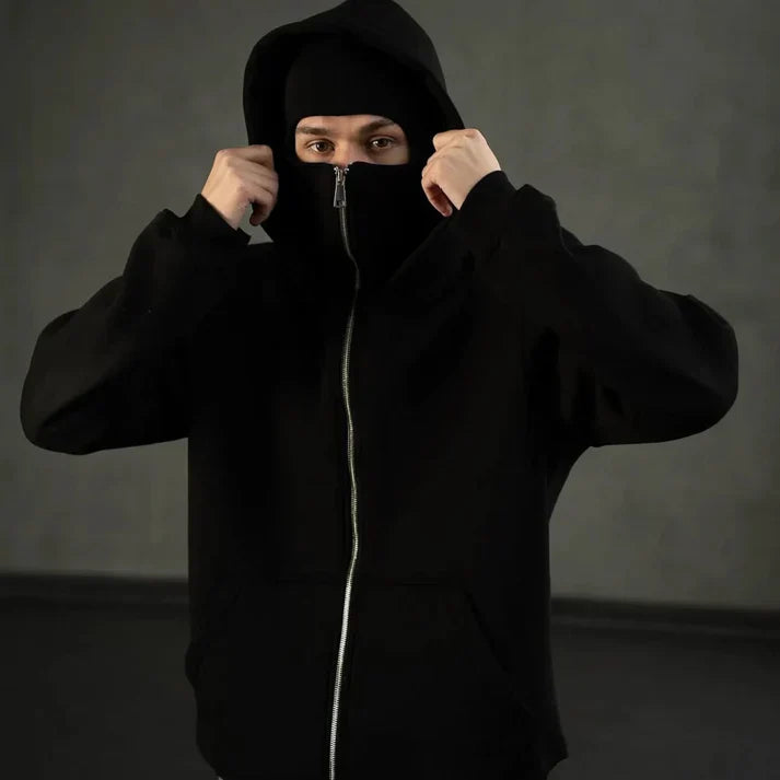 Black Balaclava Hoodie – clothifye Stealth Comfort Edition