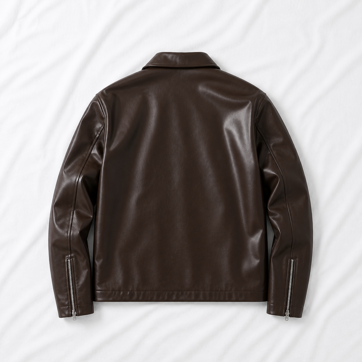Boxy Fit Faux Leather Bomber Jacket Unisex – clothifye India