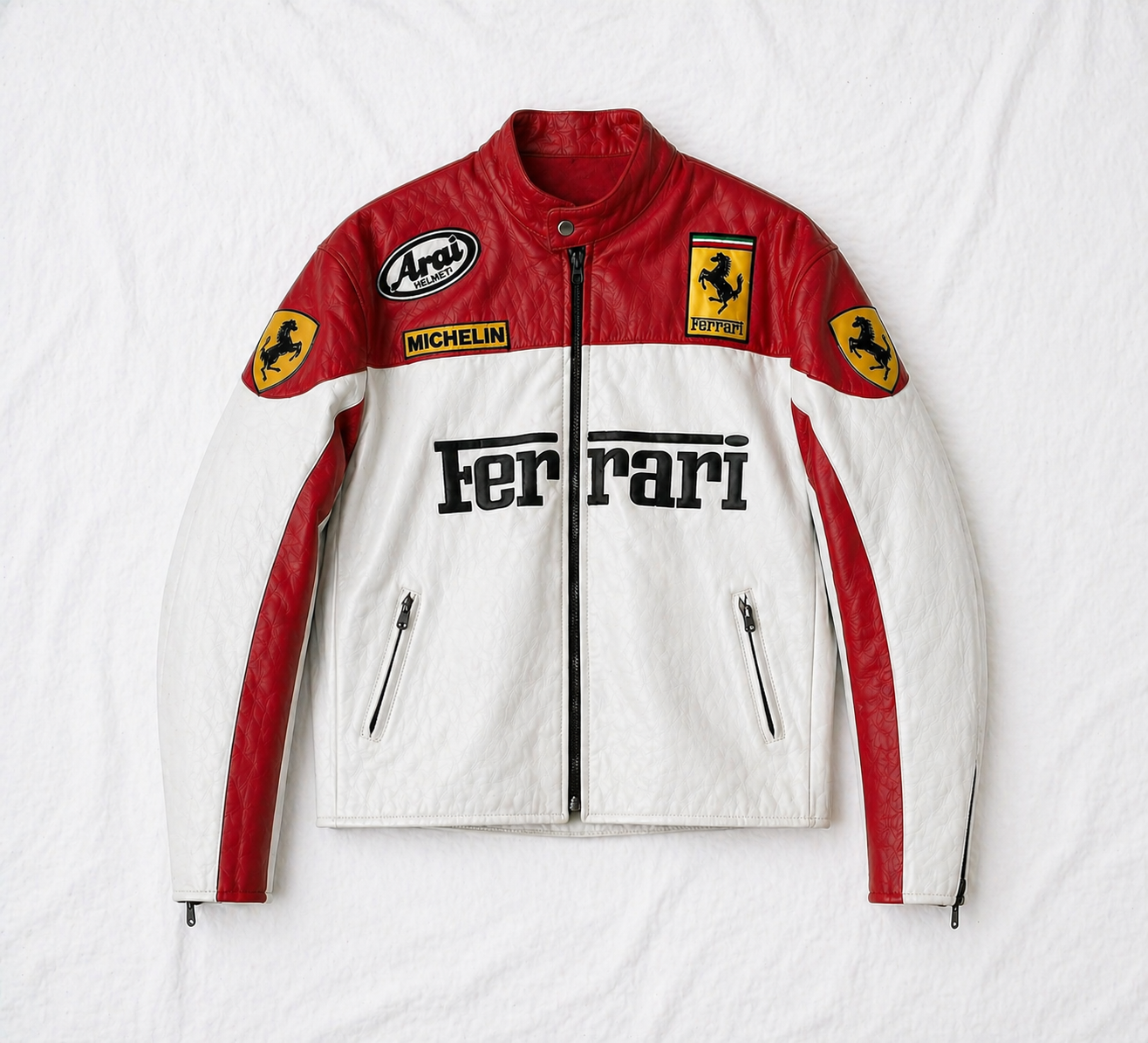 Ferrari Leather Street Racer Jacket | Clothifye