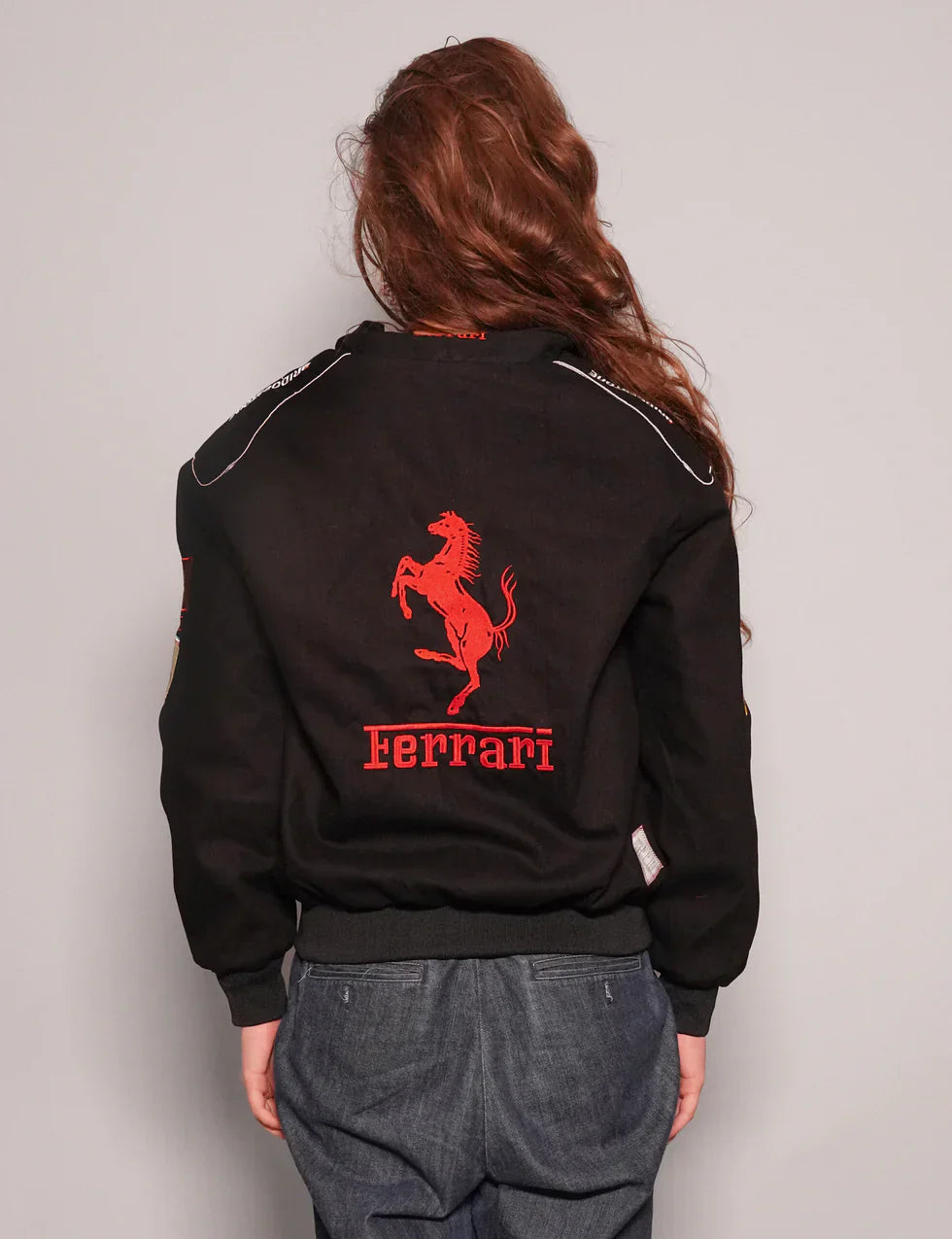 clothifye Black Grand Prix Racing Jacket – Ferrari-Inspired Design