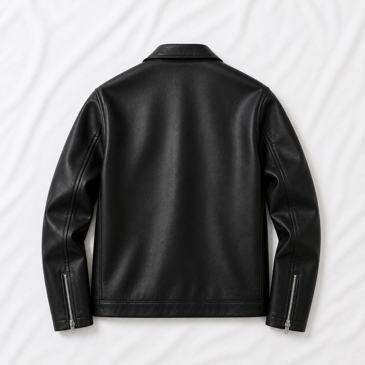 Black Boxy Cropped Jacket Unisex – Faux Leather Streetwear India | clothifye