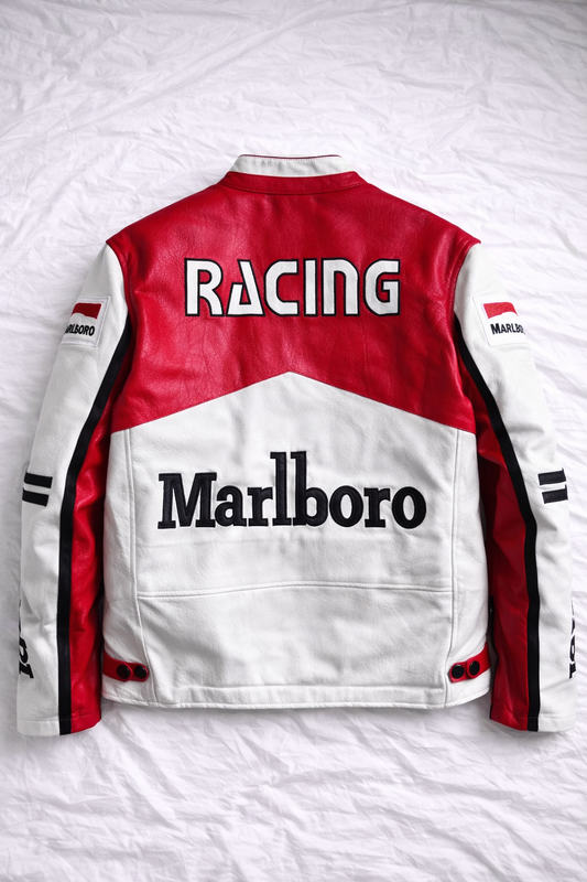 Marlboro F1 Leather Jacket – Classic Racing Edition | Clothifye