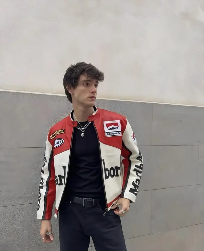 Marlboro F1 Leather Jacket – Iconic Design and Premium Quality
