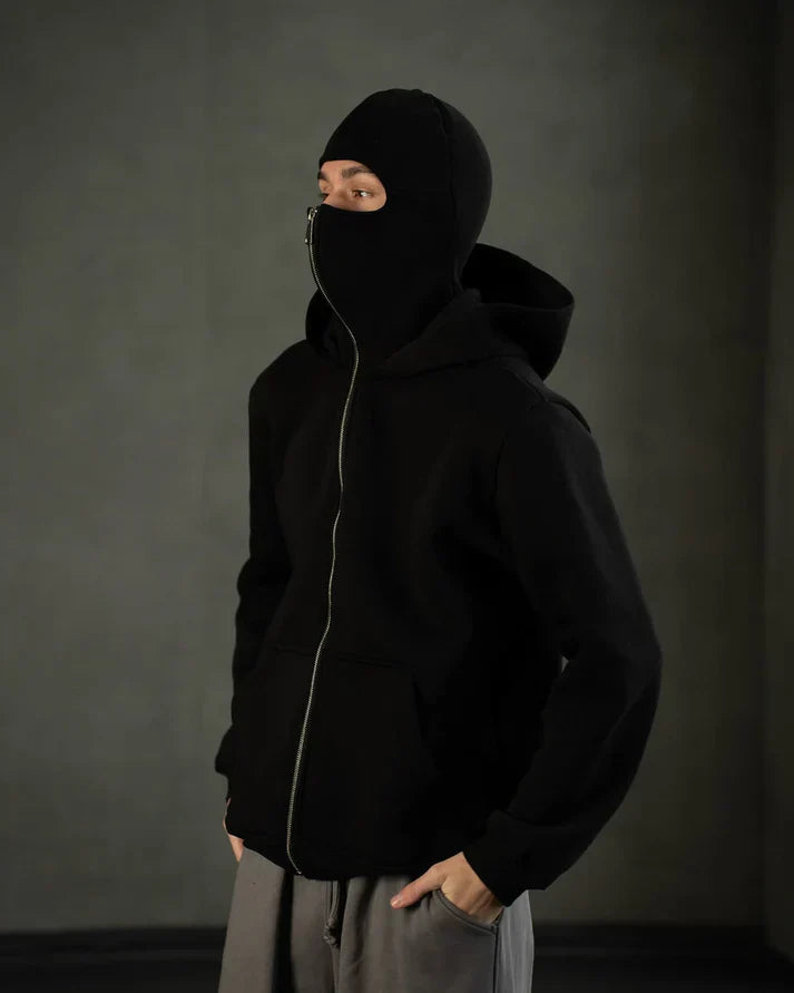 Black Balaclava Hoodie – clothifye Stealth Comfort Edition
