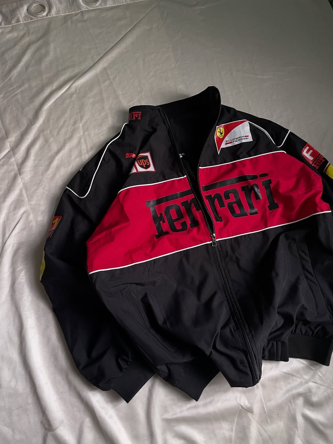Black Ferrari Racing Jacket: Where Luxury Meets Motorsport